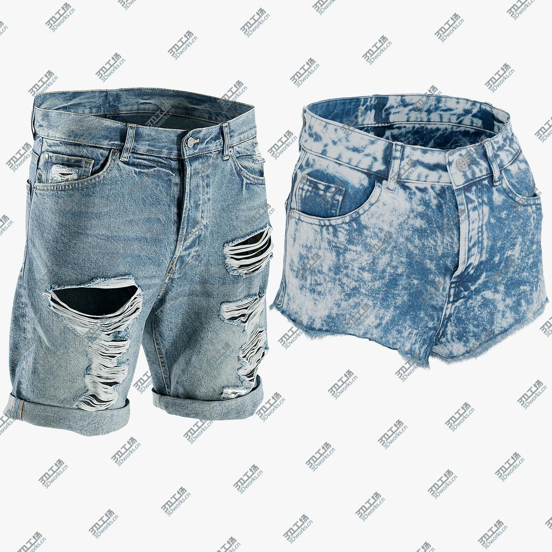 images/goods_img/202104023/Men's and Women's Jean Shorts Collection 7 3D model/1.jpg